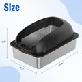 Stainless Steel Cat Litter Box With Lid, Large Cat Litter Box For Big Cats, Scoop And Mat Included