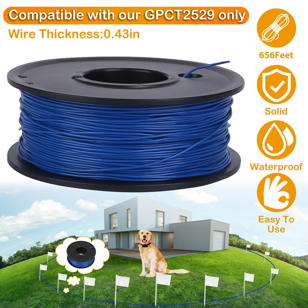 1Set Electric Dog Fence System Pet Tone Shock Boundary Containment Water Resistant Collar Receiver For Small Medium Large Dog
