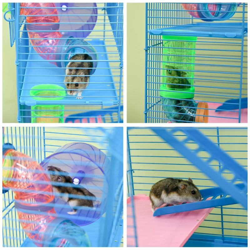 18.5inch  5 Tier Hamster Cage With Tubes And Tunnels
