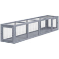 Wooden Cat Run with Weather Protection, Connecting Inside and Outside, 79"L x 15"W x 15"H, Dark Gray