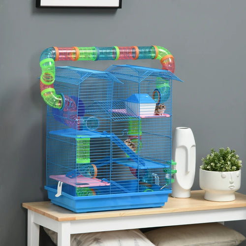 18.5inch  5 Tier Hamster Cage With Tubes And Tunnels