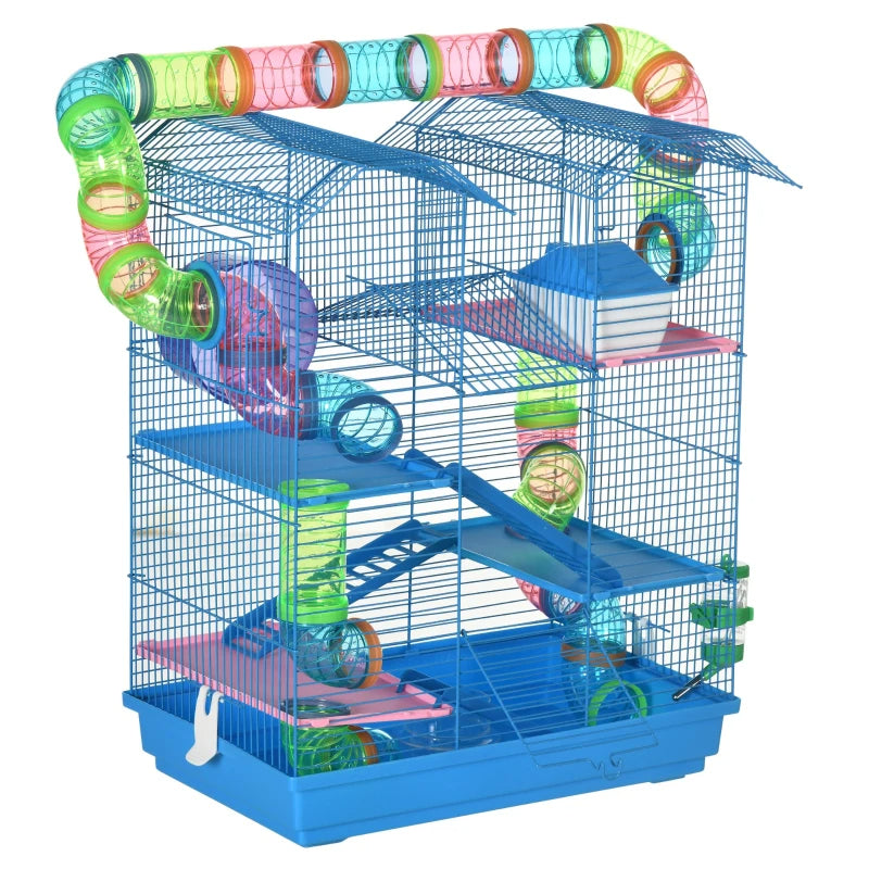 18.5inch  5 Tier Hamster Cage With Tubes And Tunnels